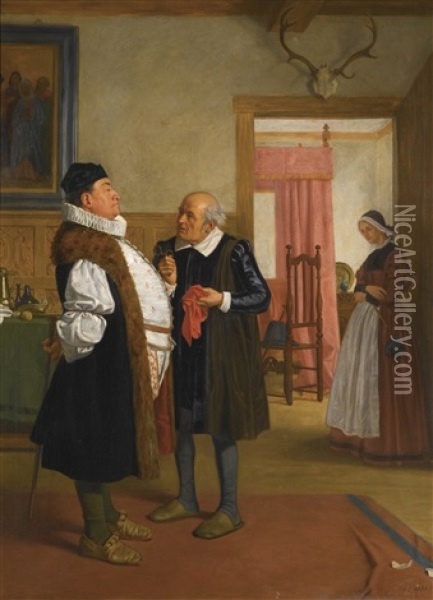 Doctors Differ Oil Painting - Henry Stacy Marks