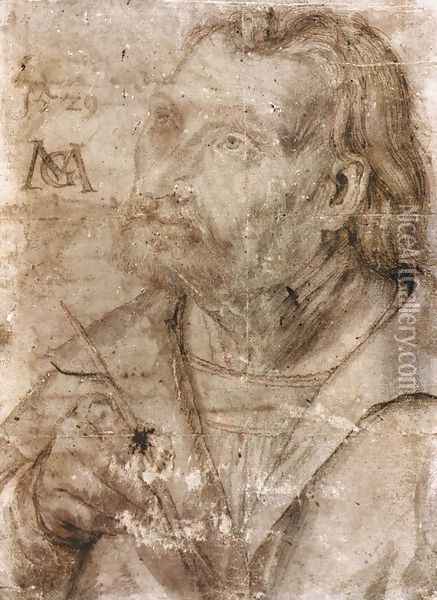 Self-Portrait 1512-14 Oil Painting - Matthias Grunewald (Mathis Gothardt)