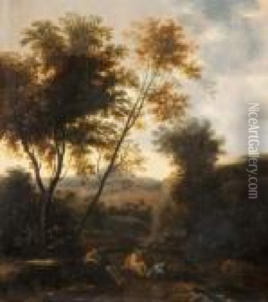 Berger Dans Un Paysage Oil Painting - Isaac de Moucheron