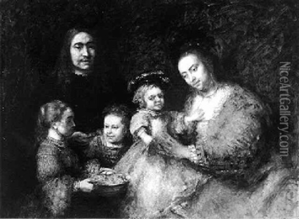 Familienbildnis Oil Painting -  Rembrandt van Rijn