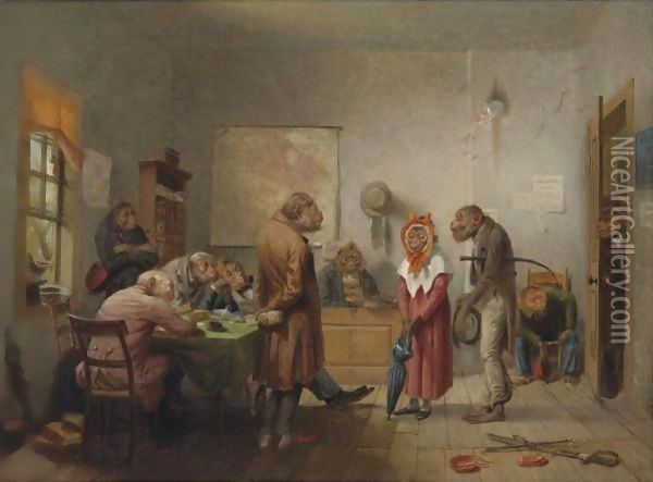 Divorce Oil Painting - William Holbrook Beard
