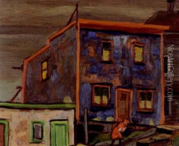 The Blue House, Cobalt Oil Painting - Sir Frederick Grant Banting