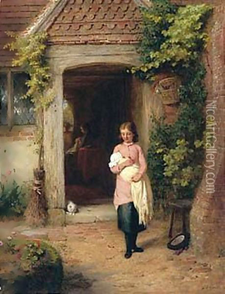 The Young Mother Oil Painting - George Bernard O'Neill