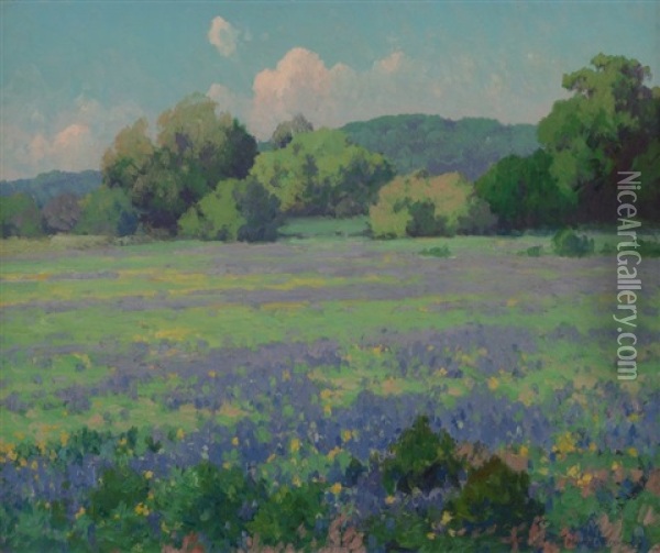 Texas Bluebonnets Oil Painting - Maurice Braun