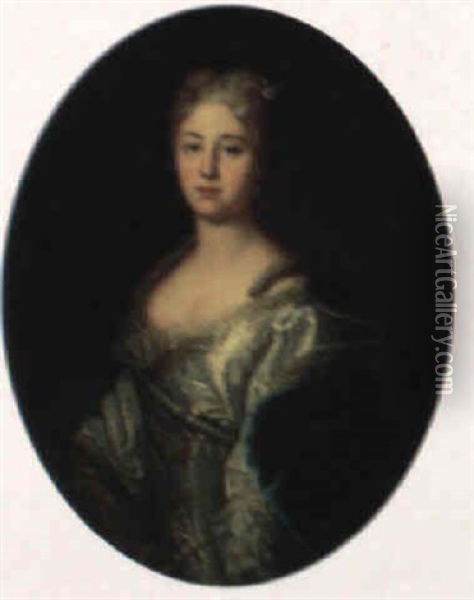 Portrait Einer Vornehmen Dame Oil Painting - Joseph Vivien