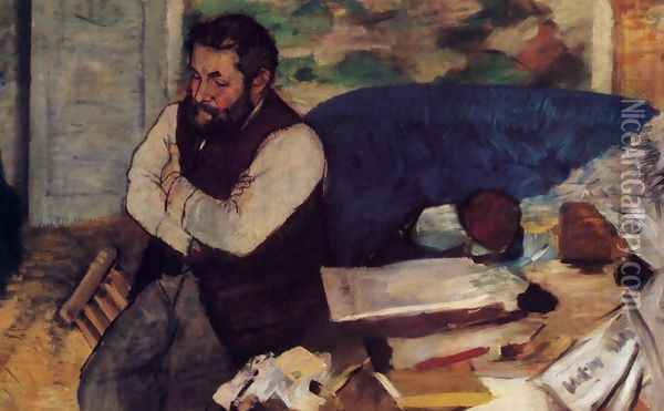 Diego Martelli II Oil Painting - Edgar Degas