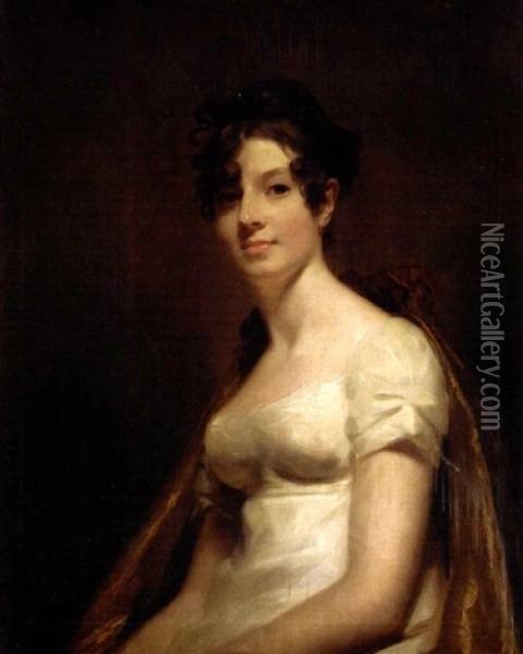Portrait Of Elizabeth Campbell, Marchesa Di Spineto Oil Painting - Sir Henry Raeburn