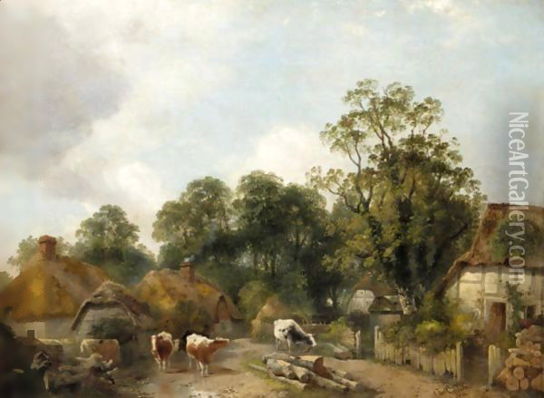Near Dorking, Surrey Oil Painting - Charles Collins
