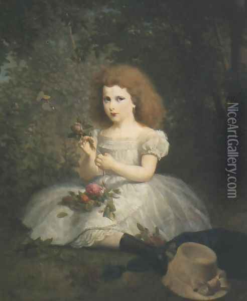 Portrait of Rozalia Matylda Glaser Oil Painting - Artur Grottger
