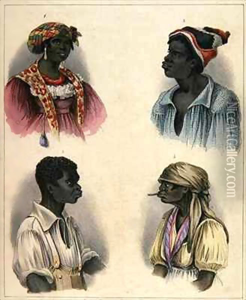 Creole Negroes Oil Painting - Isaac Mendes Belisario