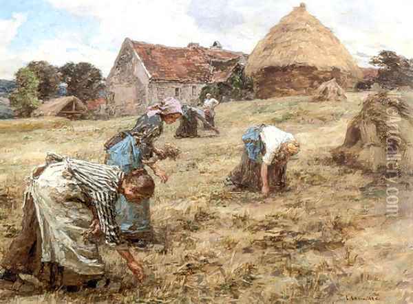 Les Glaneuses (The Gleaners) Oil Painting - Leon Augustin Lhermitte