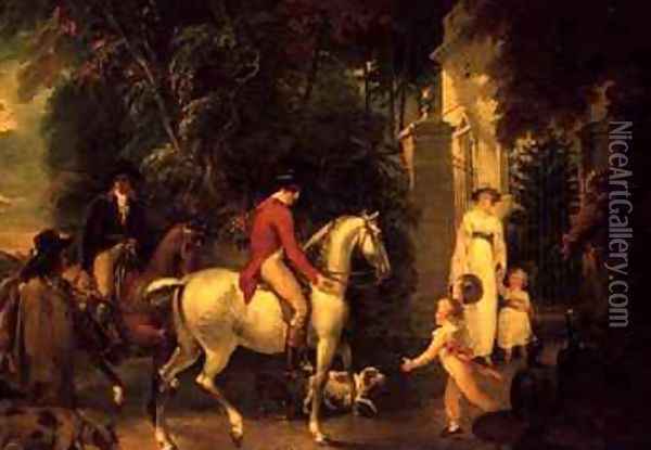 Duke of Hamiltons return from coursing Oil Painting - William Hamilton