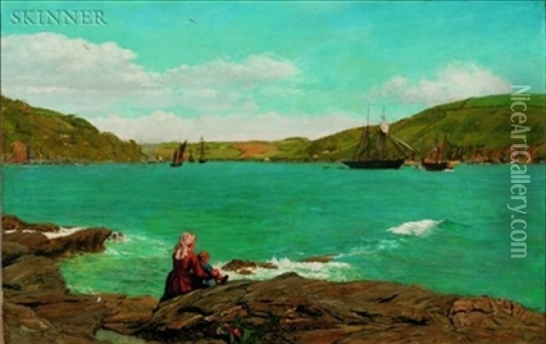A View Of The English Coast Near Clovelly Oil Painting - James Clarke Hook