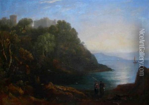 Coastal Fortress Oil Painting - John, Rev. Thomson Of Duddingston