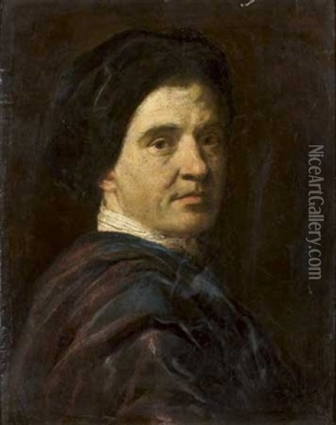 Portrait D'homme Au Turban Oil Painting - Christian Seybold
