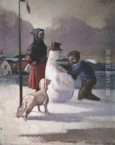 The Snowman Oil Painting - Michael H. Salaman