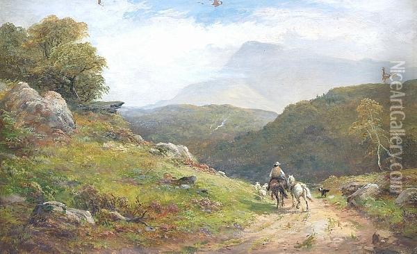 A Scene In North Wales Oil Painting - George Turner