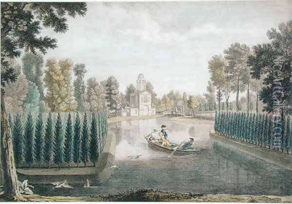 The Water Gardens at Chiswick House, London, c.1720-28 Oil Painting - Pieter Andreas Rysbrack