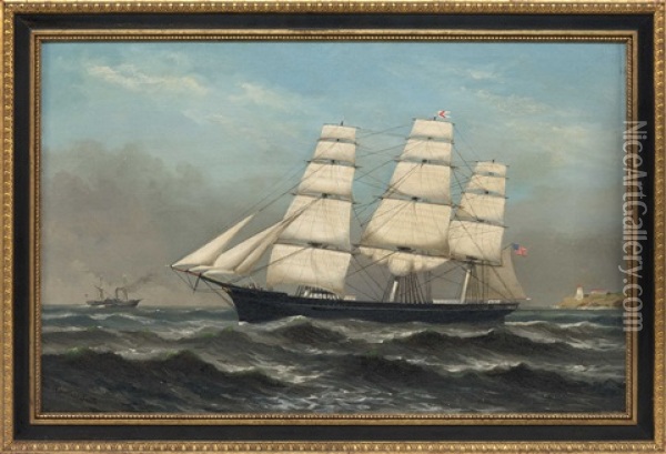 Clipper Ship Sovereign Of The Seas Oil Painting - Xanthus Russell Smith