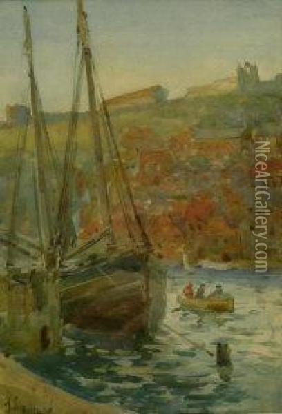 Whitby Harbour Oil Painting - John Atkinson