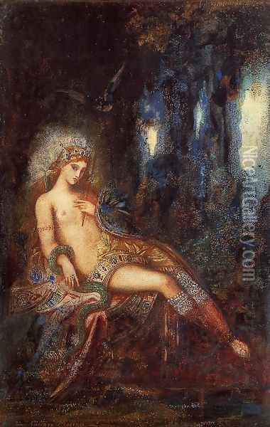 Goddess on the Rocks Oil Painting - Gustave Moreau
