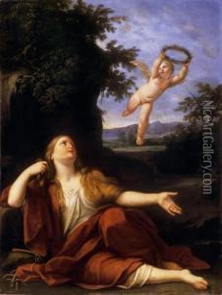 Penitent Magdalena Oil Painting - Marco Antonio Rizzi