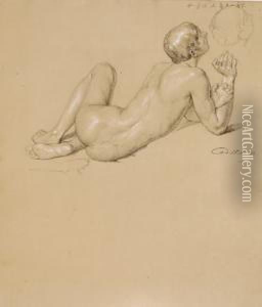 Studio Di Giovane Nudo Di Spalle Oil Painting - Julius Schnorr Von Carolsfeld