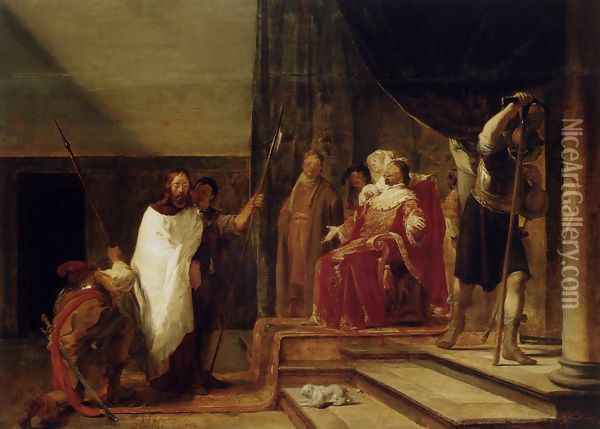 Christ before Herod Antipas Oil Painting - Nikolaus Knupfer