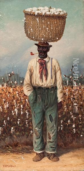 The Cotton Farmer Oil Painting - William Aiken Walker