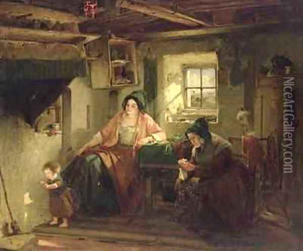 The Ray of Sunlight Oil Painting - Thomas Faed