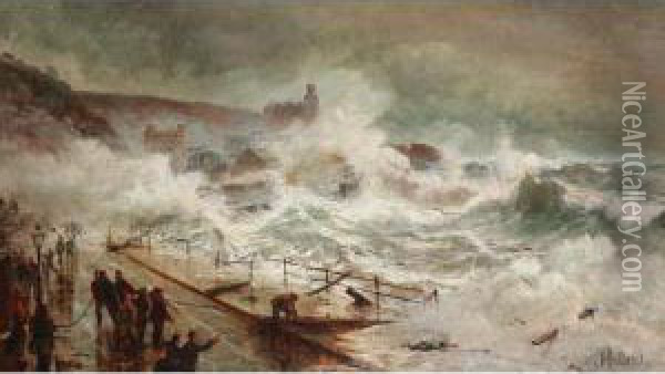The Rescue Oil Painting - John Ii Holland