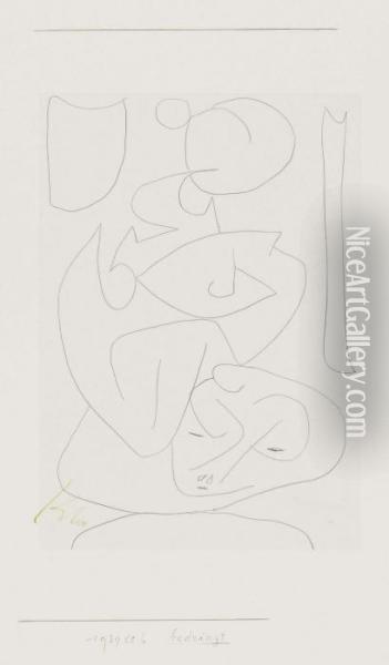Bedrangt Oil Painting - Paul Klee