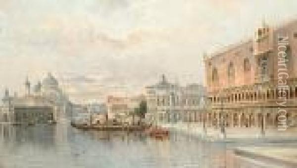 Bacino Di San Marco Oil Painting - Arthur Joseph Meadows