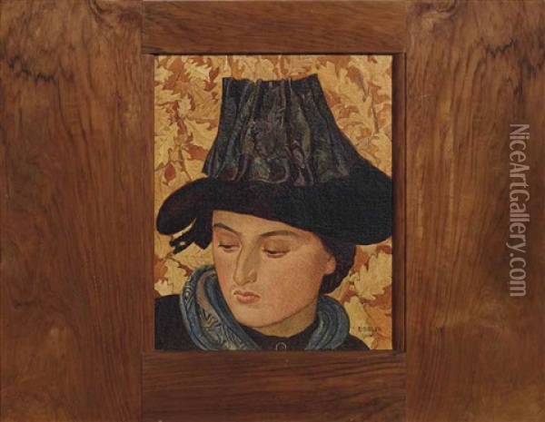 La Fille De Roumaz Oil Painting - Ernest Bieler