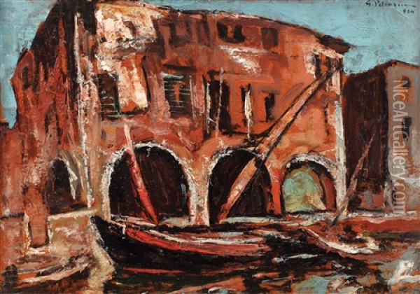 Chioggia Oil Painting - Gheorghe Petrascu