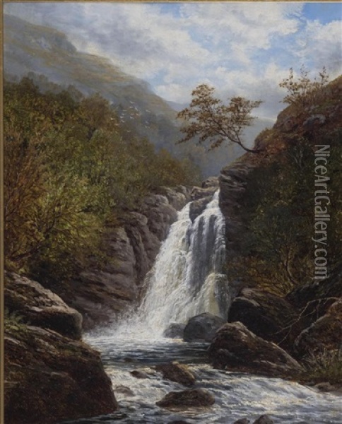 River Scenes, A Pair Oil Painting - William Mellor