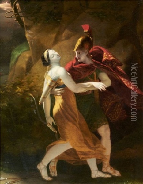 Scene Mythologique Oil Painting - Pierre-Paul Prud'hon