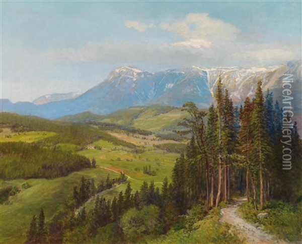 View Of The Rax Region Oil Painting - Konrad Petrides