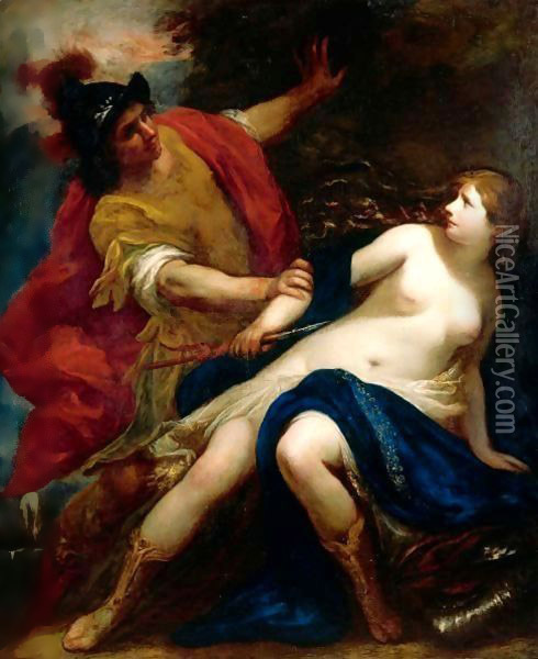Tarquin And Lucretia Oil Painting - Simone Pignoni