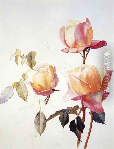 Florentine Roses Oil Painting - Henry Roderick Newman