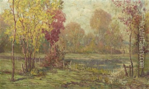 Babcock's Grove Oil Painting - F. De Forrest Schook