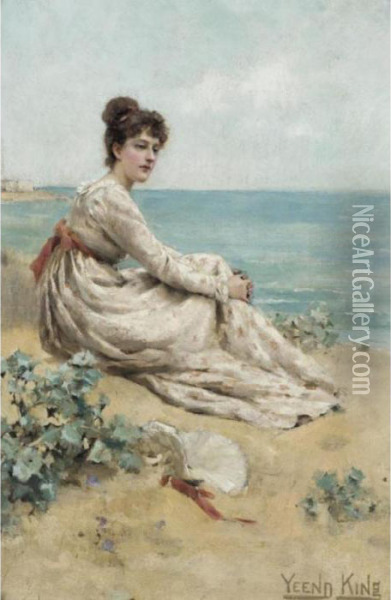 A Rest By The Sea Oil Painting - Henry John Yeend King