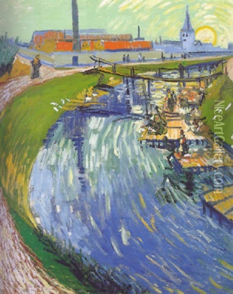 La Roubine Du Roi Oil Painting - Vincent Van Gogh