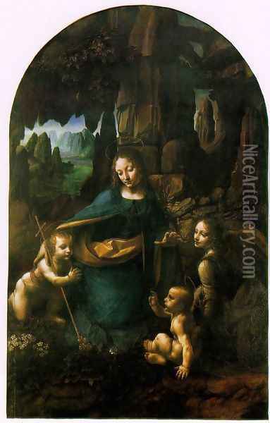 Virgin of the Rocks Oil Painting - Leonardo Da Vinci