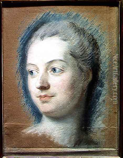 Portrait of Madame de Pompadour 1721-64 1752 Oil Painting - Maurice Quentin de La Tour