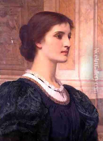 Portrait of Kate Dickens, wife of the artist Oil Painting - Charles E. Perugini