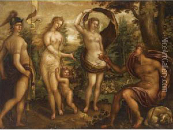 The Judgement Of Paris Oil Painting - Lodovico Pozzoserrato (see Toeput, Lodewijk)