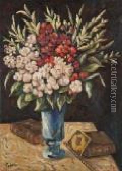 Grand Bouquet Dans Un Vase Oil Painting - Adolphe Feder