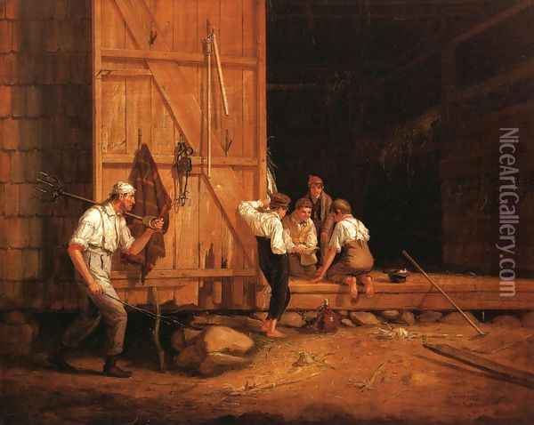 The Truant Gamblers Oil Painting - William Sidney Mount
