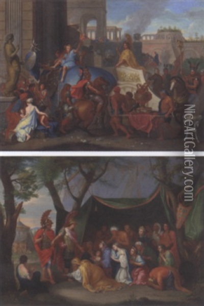The Entry Of Alexander Into Babylon Oil Painting - Charles Le Brun